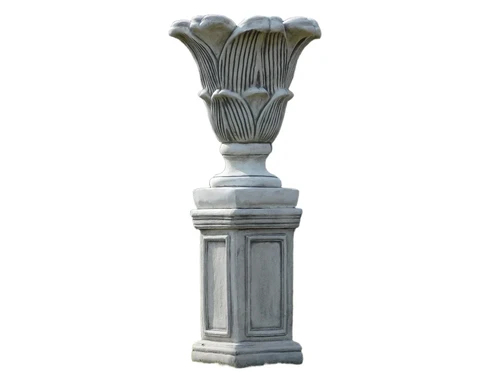 Flowerpot Flower on Pedestal - 105 cm - Stone