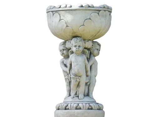 Flower pot with Angels - 65 cm - Stone