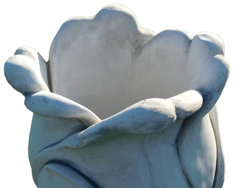 Flowerpot Tulip on Pedestal - 95 cm - Stone