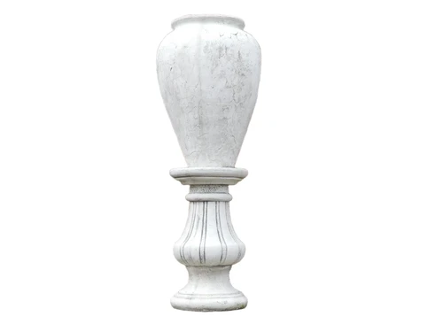 Classic Garden Vase on Round Pedestal - 120 cm - Stone