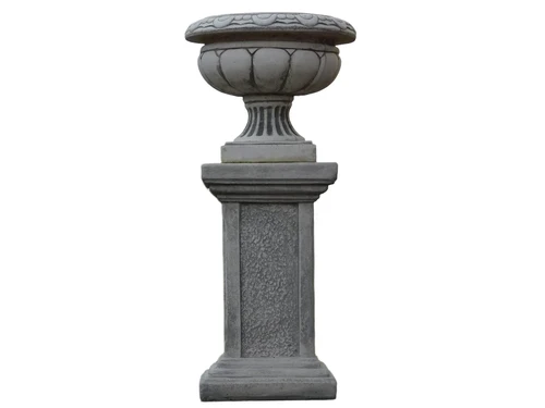 Elegant Flower Pot on Pedestal - 83 cm - Stone