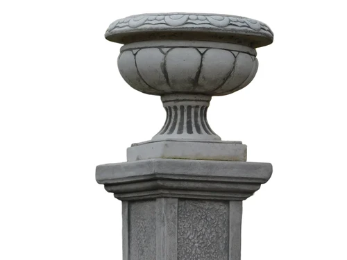 Elegant Flower Pot on Pedestal - 83 cm - Stone