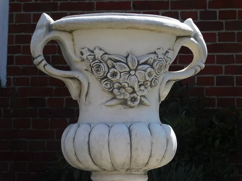 Impressive Garden Vase with Ears - Flower pot - Stone - Garden decoration