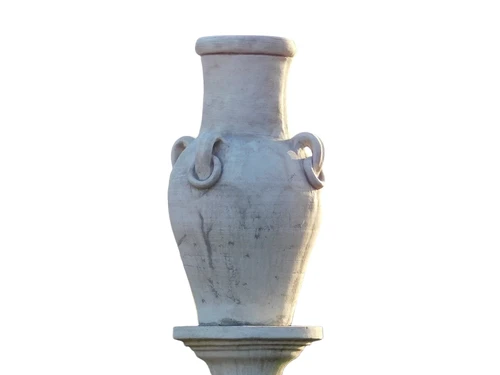Gartenvase mit Ringen - 70 cm - Stein