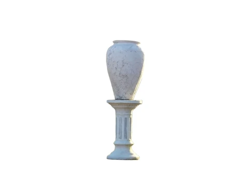 Vase on pedestal - 125 cm - Solid Stone