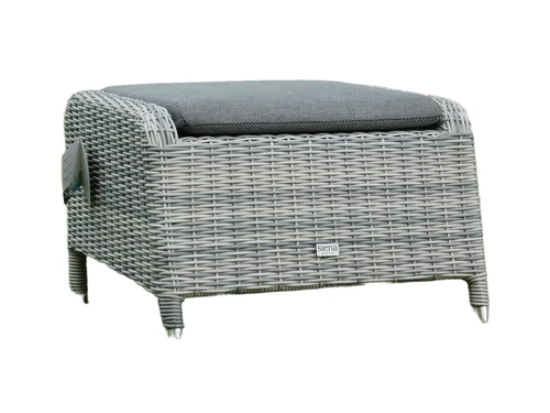 Footstool - light grey - with seat cushion