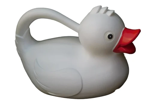 Garten Gießkanne die Ente, Kindergießkanne, Blumengießkanne, Sandkastenkanne, weiß