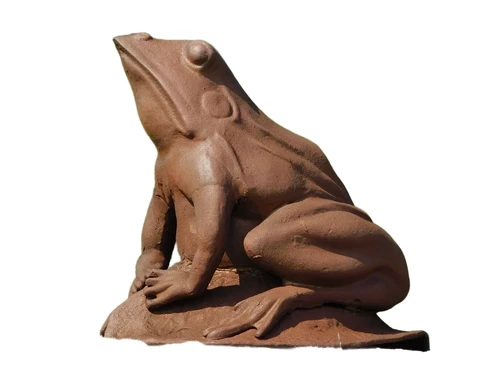 Statue Frosch - Oxid - Gusseisen