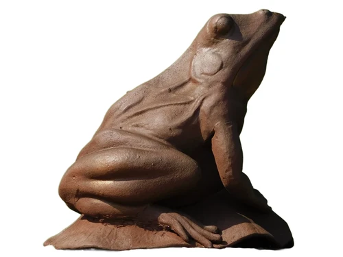Statue Frosch - Oxid - Gusseisen