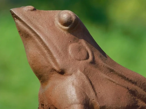 Statue Frosch - Oxid - Gusseisen
