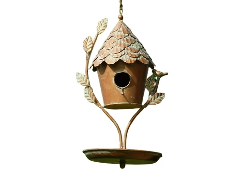 Hanging Birdhouse - 60 cm - Incl. hook - Copper look
