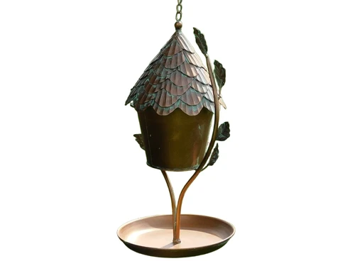Hanging Birdhouse - 60 cm - Incl. hook - Copper look