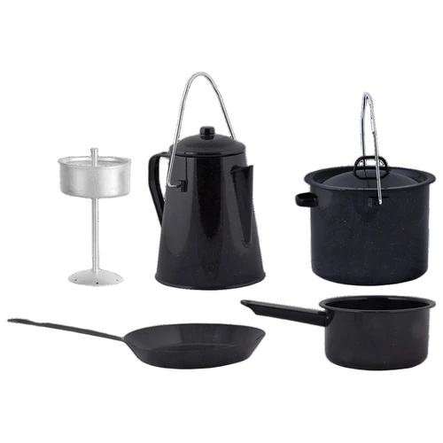 Campfire Cooking Set - Enamel - 4-piece