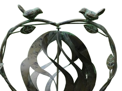 Garden Stake Spinner with Birds - 150 cm - Metal