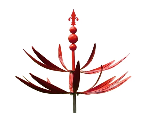 Garden Stake Windspinner - 80 cm - Red - Metal