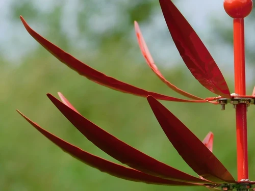 Garden Stake Windspinner - 80 cm - Red - Metal