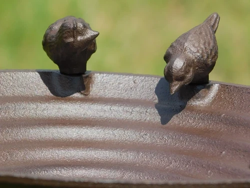 Vogelbad met 4 Vogeltjes - 60 cm - Gietijzer