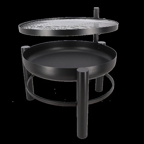 Fire bowl with BBQ Grid - Black