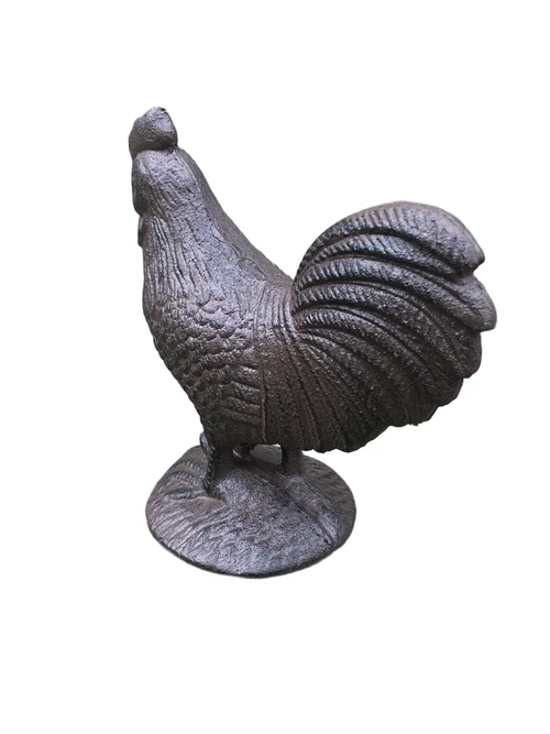 Statue of a rooster, made of cast iron
