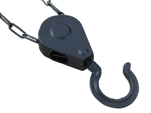 Decorative flower pot holder as a winch, hook with style, hanging as an antique
