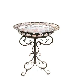 A great decoration piece for your garden, birdbath, made of metal