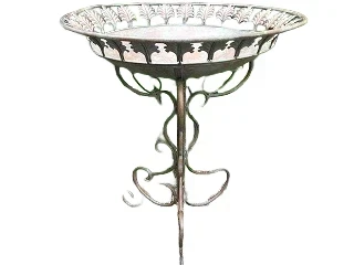 A great decoration piece for your garden, birdbath, made of metal