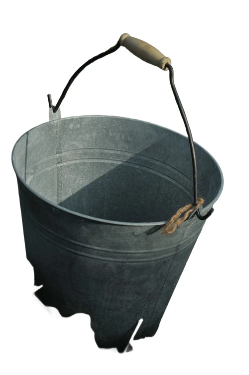 Bucket, made of zinc
