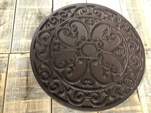 Grille round as lawn stairs, Decoration for Garden wall, Fireplace grille