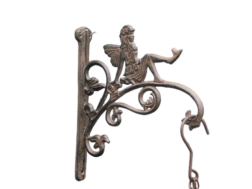 Hanger met Engel - gietijzer - donkerbruin