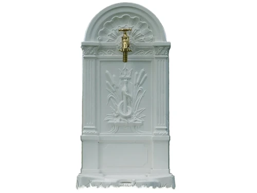 Staande Fontein - Wit - Aluminium - Messing Kraan