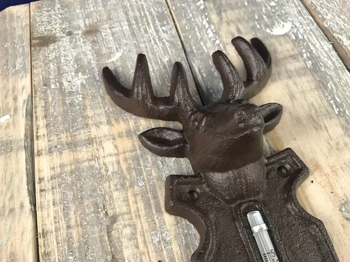 Thermometer with deer head, very nice!