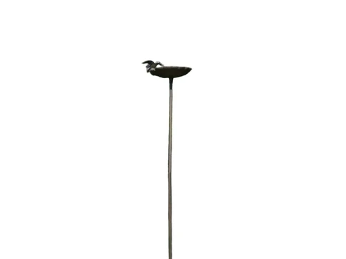 Garden Stick Bird Bath - Cast Iron - Incl. Birdie