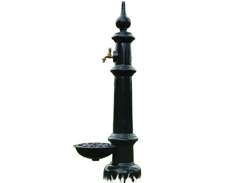 One-off: Standing Water Tap - 120 - Dark Green - with Brass Tap