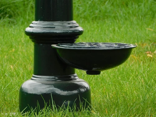 One-off: Standing Water Tap - 120 - Dark Green - with Brass Tap