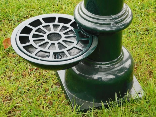 One-off: Standing Water Tap - 120 - Dark Green - with Brass Tap