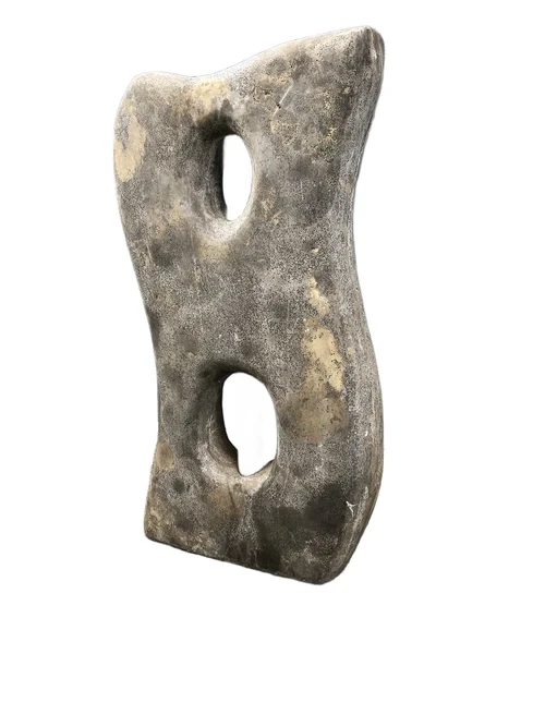 Granite watercourse, ornament, standing, pond ornament, water step. grey LAST!
