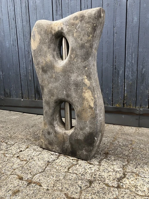Granite watercourse, ornament, standing, pond ornament, water step. grey LAST!