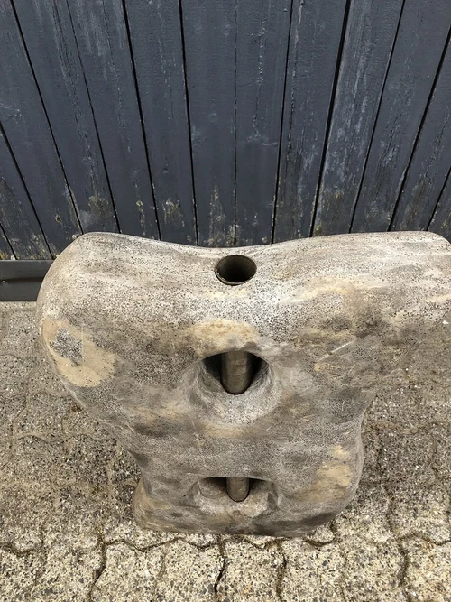 Granite watercourse, ornament, standing, pond ornament, water step. grey LAST!