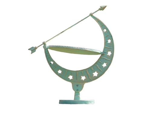Elegant Sundial - 40 cm - Turquoise - Cast Iron
