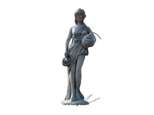 Vrouw met Waterkruiken - 80 cm - Steen - Wateruitloop