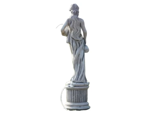 Woman with Jugs on Pedestal - 100 cm - Stone
