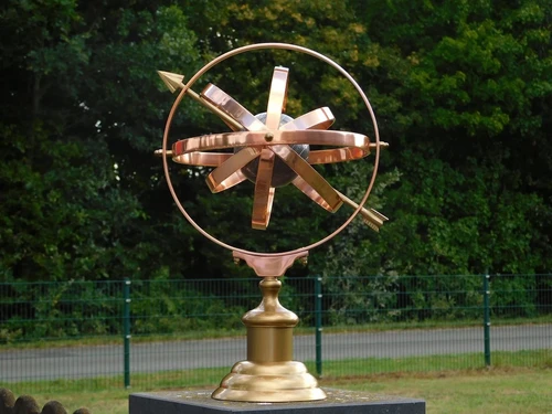 Armillarium Himmelskugel – 50 cm – Aluminium – Messing- und Kupferfarbe