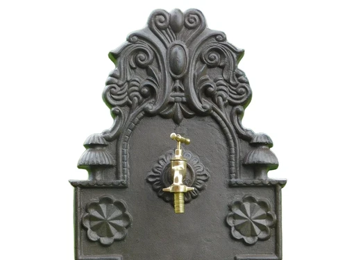 Ornate Fountain - with Brass Tap - Alu - Dark Brown