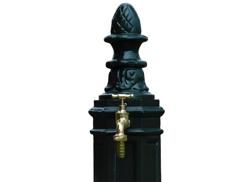 Standing fountain - alu - dark green - water tap