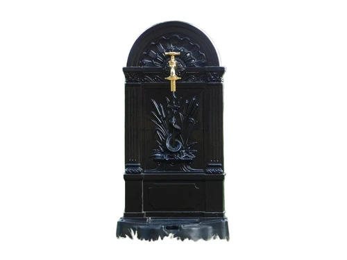 Standing Fountain - Black - Aluminium - Brass Tap