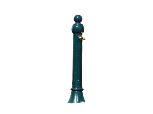 Standing fountain with brass tap - dark green - aluminium
