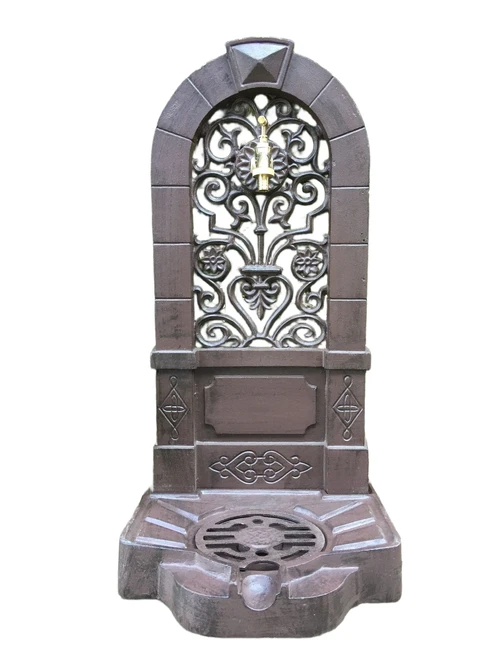 Tuin fontein, aluminium, bruin