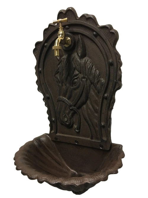 Wall sink cast iron brown with horse head logo, beautiful!!!