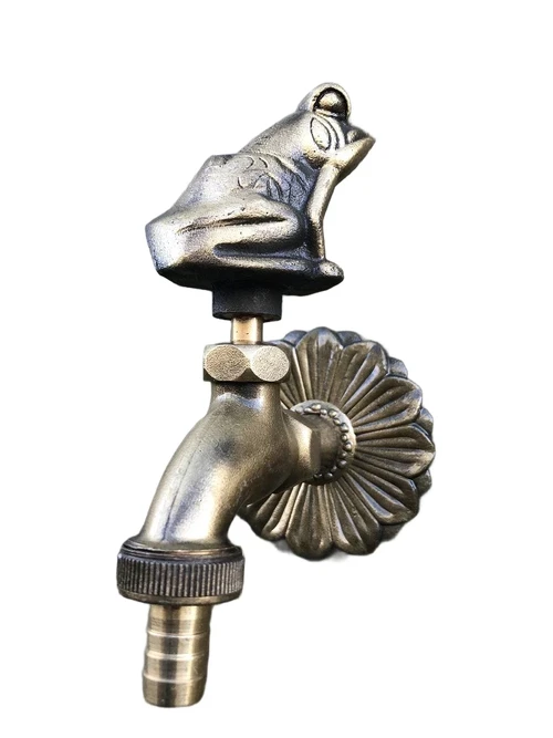 Waterkraan voor tuin fonteinen, messing