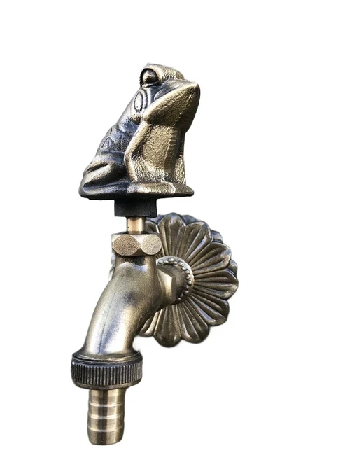 Waterkraan voor tuin fonteinen, messing